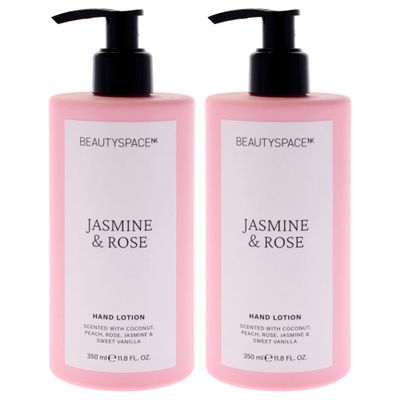 Beauty Space Hand Lotion - Jasmine and Rose by BeautySpace for Unisex - 11.8 oz Hand Lotion - Pack of 2