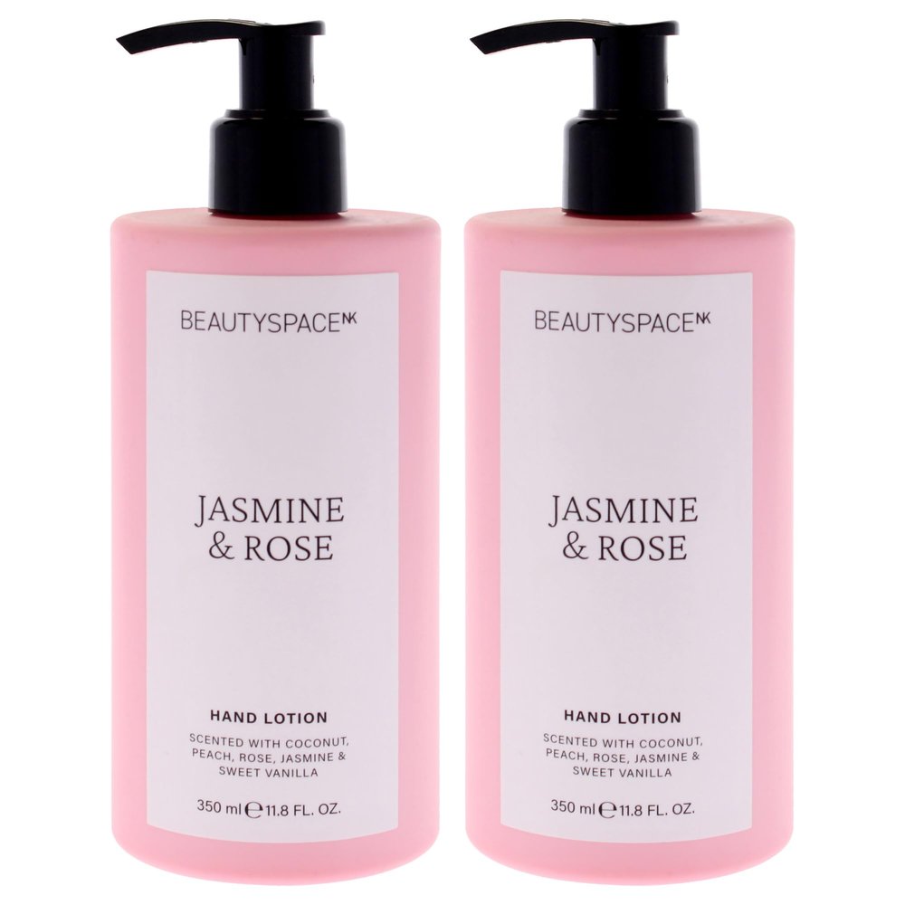 Beauty Space Hand Lotion - Jasmine and Rose by BeautySpace for Unisex - 11.8 oz Hand Lotion - Pack of 2