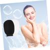 IWOWHERO 2Pcs Exfoliating Bath Gloves for Shower Body Scrubbing Rayon Skin Scrubbing Mitts for Dead Skin Removal and Gentle Massage Reusable Black Exfoliator for Neck Shoulders Feet view 3