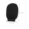 IWOWHERO 2Pcs Exfoliating Bath Gloves for Shower Body Scrubbing Rayon Skin Scrubbing Mitts for Dead Skin Removal and Gentle Massage Reusable Black Exfoliator for Neck Shoulders Feet view 4
