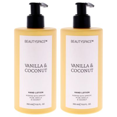 Beauty Space Hand Lotion - Vanilla and Coconut by BeautySpace for Unisex - 11.8 oz Hand Lotion - Pack of 2