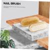 Beatifufu 2pcs Dual-sided Wooden Nail Brush Manicure Tool Firm Comfortable Bristles for Nail Cleaning Portable Compact for Precise Dirt Removal view 4
