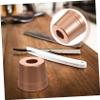 IWOWHERO Rose Gold Aluminum Safety Razor Stand for Men Manual Shaving Tools Organizer Compact Bathroom Holder with Wear-resistant Slip-resistant Base Razor Storage for Air Drying and view 2