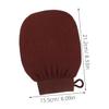 Gogogmee Exfoliating Glove for Shower and Bath Gentle Dead Skin Remover Reusable Scrub Mitt for Sensitive Skin Smooth Body Scrubber with Easy-clean Design Brown view 2