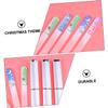 Beatifufu 10pcs Christmas Theme Glass Nail Files Pedicure Tools for Women Lightweight Portable Buffer for Manicure and Toenail Care view 3