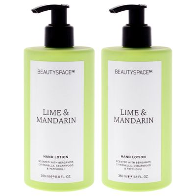 Beauty Space Hand Lotion - Lime and Mandarin by BeautySpace for Unisex - 11.8 oz Hand Lotion - Pack of 2