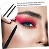 Beatifufu 2pcs Double-ended Angled Eyebrow Brush with Cap Professional Cosmetic Brushes for Precise Brow Shaping and Defining Portable Makeup Tools for Eyebrow Paint and Eye Shadow view 2