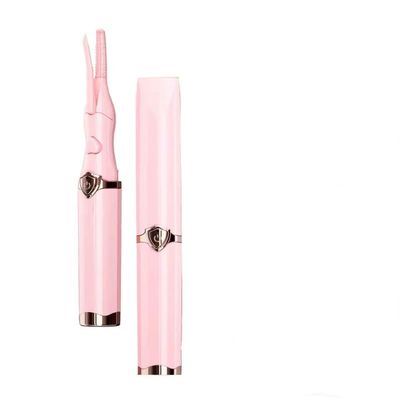 2-in-1 Women's Heated Eyelash Curler - 10s Fast Heat, 3-Temperature (50-80), Anti-Scald Comb, 24H Curl, USB-C Rechargeable, Portable Travel Makeup Tool (Pink)