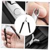 Beatifufu Dead Skin Removal Scissor Nail Barb Trimming Tool with Anti-skid Handle Compact Black Cuticle Nipper for Home Manicure and Pedicure Care view 3