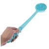 HAKIDZEL Silicone Bath Brush Long Handle Body Scrubber Exfoliating Back Brush for Shower with Hanging Soft Skin Massage Tool in Green view 3