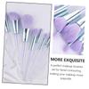 LIFKOME 10pcs Purple Acrylic Handle Makeup Brush for Face Beauty Tools Lightweight Brushes for Eyeshadow Concealer Blusher Foundation Application Portable Cosmetics Kit for Women and Teens view 2