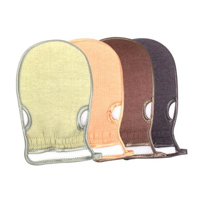 Mikinona 3pcs Double Sided Bath Exfoliating Gloves Body Scrub Mitts for Couples Dead Skin Remover Spa Shower Gloves with Hanging Loop Random Colors Random Color