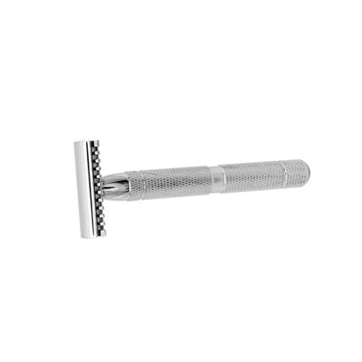 Beatifufu Double Edge Safety Razor Stainless Steel Men Shaving Razor with Textured Grip for Close Smooth Shave Professional Barber Home Use