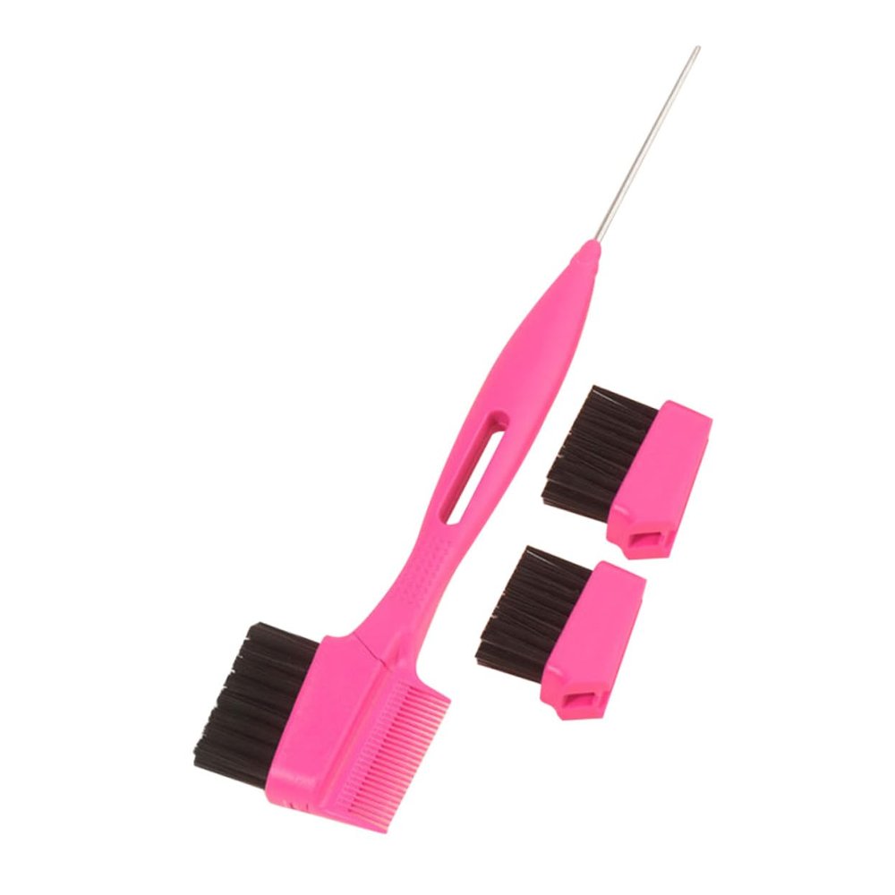 Beatifufu Dual-function Eyebrow Brush with Replacement Heads Angled Eyebrow Comb and Eyelash Comb Brush for Precise Brow Shaping and Stray Hair Cleanup Compact Lightweight Makeup Tool for