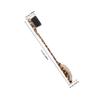 Mikinona Double-end Portable Eyebrow Brush with Comb for Travel Multifunctional Makeup Tool for Shaping Grooming and Styling Eyebrows and Hair Leopard Print Design view 2