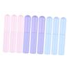 COOLHIYA 9 Pcs Soft Silicone Lip Brush Set with Lids Round-head Applicators for Lipstick Blending Concealing Portable Makeup Tools for Travel and Daily Use Gentle Delicate Lips view 1