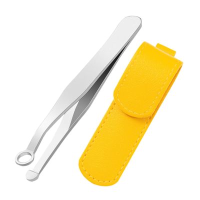 Beatifufu Stainless Steel Nose Hair Trimmer Portable Nasal Hair Clipper for Men and Women Safe Grooming Tool with Carry Bag Precision Tweezer