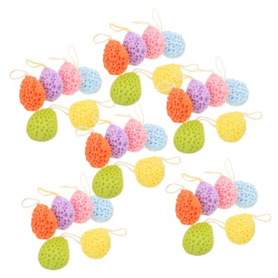 PLAFOPE 36pcs Exfoliating Bath Sponge Honeycomb Shower Poufs with Hanging Design for Gentle Body Scrubbing and Spa Care Soft Washcloths for Full Body Cleaning and Easy Storage