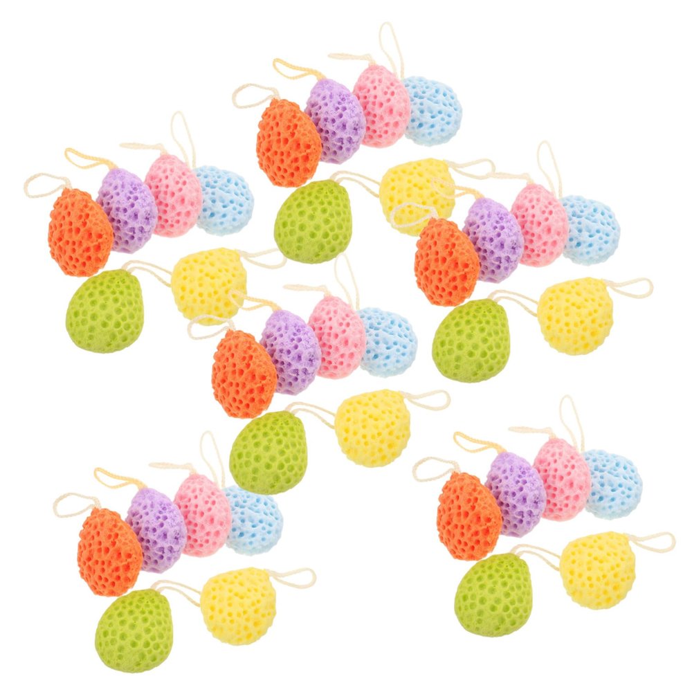 PLAFOPE 36pcs Exfoliating Bath Sponge Honeycomb Shower Poufs with Hanging Design for Gentle Body Scrubbing and Spa Care Soft Washcloths for Full Body Cleaning and Easy Storage