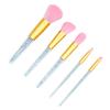 Gogogmee 5 Pcs Makeup Brush for Women Professional Transparent Handle Powder Foundation Eyebrow Brushes with Soft Pink Bristles Non-shedding Cosmetic Tools for Daily and Professional Use view 1