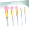 Gogogmee 5 Pcs Makeup Brush for Women Professional Transparent Handle Powder Foundation Eyebrow Brushes with Soft Pink Bristles Non-shedding Cosmetic Tools for Daily and Professional Use view 4