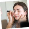COOLHIYA Silicone Lip Brush Small Round Head Makeup Tool for Women Lip Gloss Applicator Concealer Brush Portable Dustproof Cap Black view 2