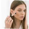 COOLHIYA Silicone Lip Brush Small Round Head Makeup Tool for Women Lip Gloss Applicator Concealer Brush Portable Dustproof Cap Black view 3