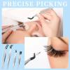 4Pcs Stainless Steel Precision Tweezers Set with Silicone Rubber Tips  Flat Tip & Bent Tip Non-Marring Tools for Beauty, Crafts, Jewelry, Electronics, Eyelash Extensions (Black 4 pcs) view 4