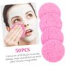 Beatifufu 50pcs Round Makeup Removal Sponges Soft Cellulose Facial Cleansing Puff for Gentle Skin Care Reusable Face Washing Sponge Suitable for Dry and Sensitive Skin Bulk Pink view 4