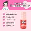KimChi Chic Beauty Kim Cheeky Multi-Use Cream Stick for Cheeks & Lips, Hydrating, Blendable Blush & Lip Stick, Infused with Shea Butter & Castor Oil, Vegan & Cruelty-Free, Flushed view 4