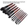 12pcs Makeup Brushes Set, Cosmetic Brush Kit, Powder Blusher Eyeshadow Lip Brush with Wooden Handle, Soft Synthetic for Makeup Application view 2