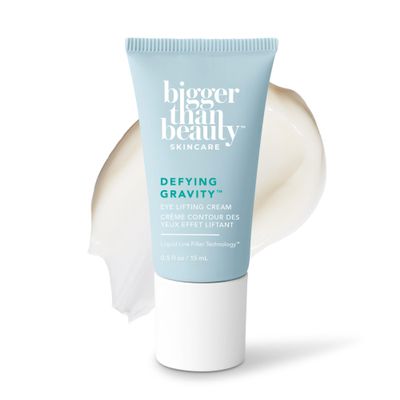 Bigger Than Beauty Skincare Defying Gravity Eye Lifting Cream, Moisturizer with Plant Based Retinol for Women, Green Tea and Essential Vitamins, Daily Skin Care Routine, Vegan Formula & Cruelty Free