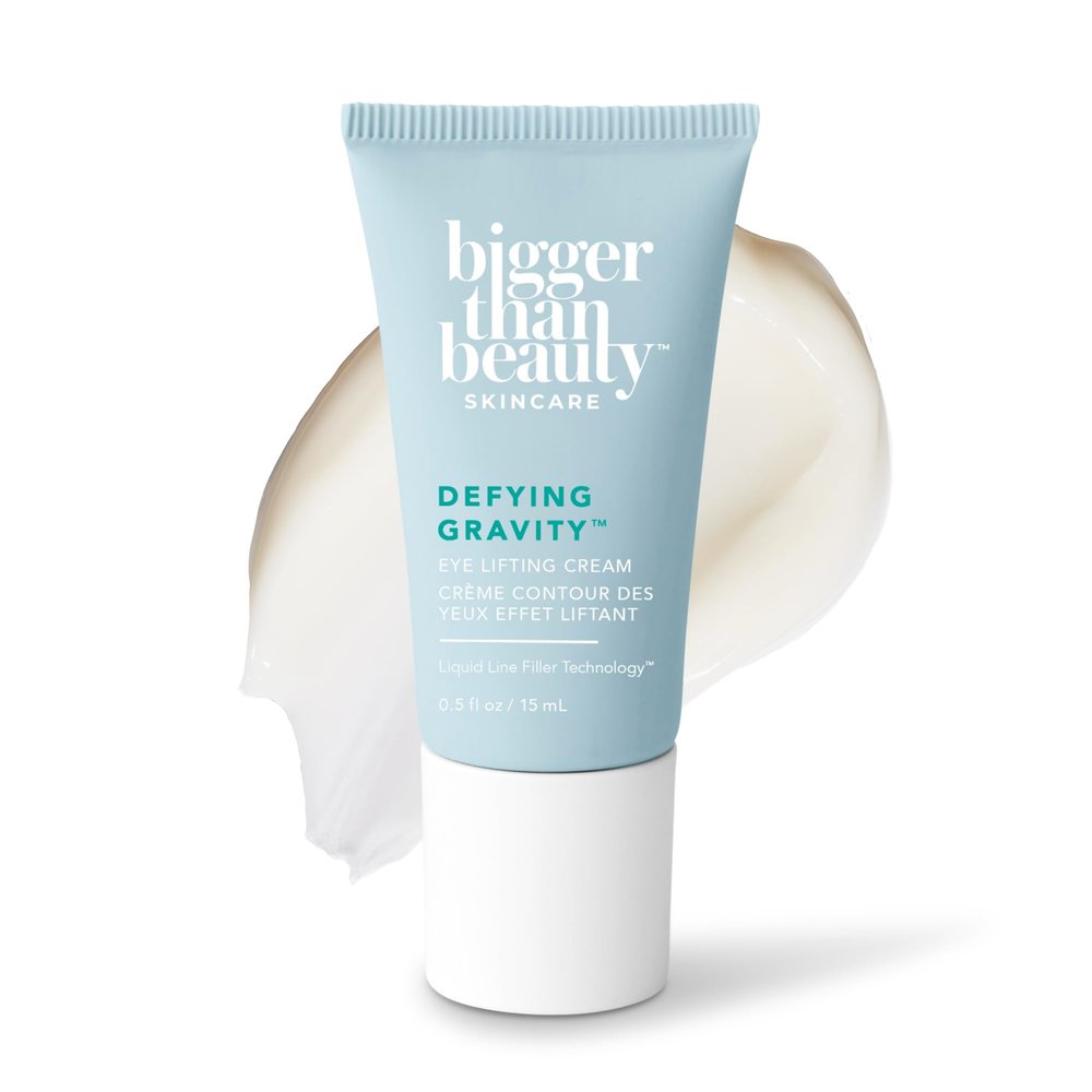 Bigger Than Beauty Skincare Defying Gravity Eye Lifting Cream, Moisturizer with Plant Based Retinol for Women, Green Tea and Essential Vitamins, Daily Skin Care Routine, Vegan Formula & Cruelty Free