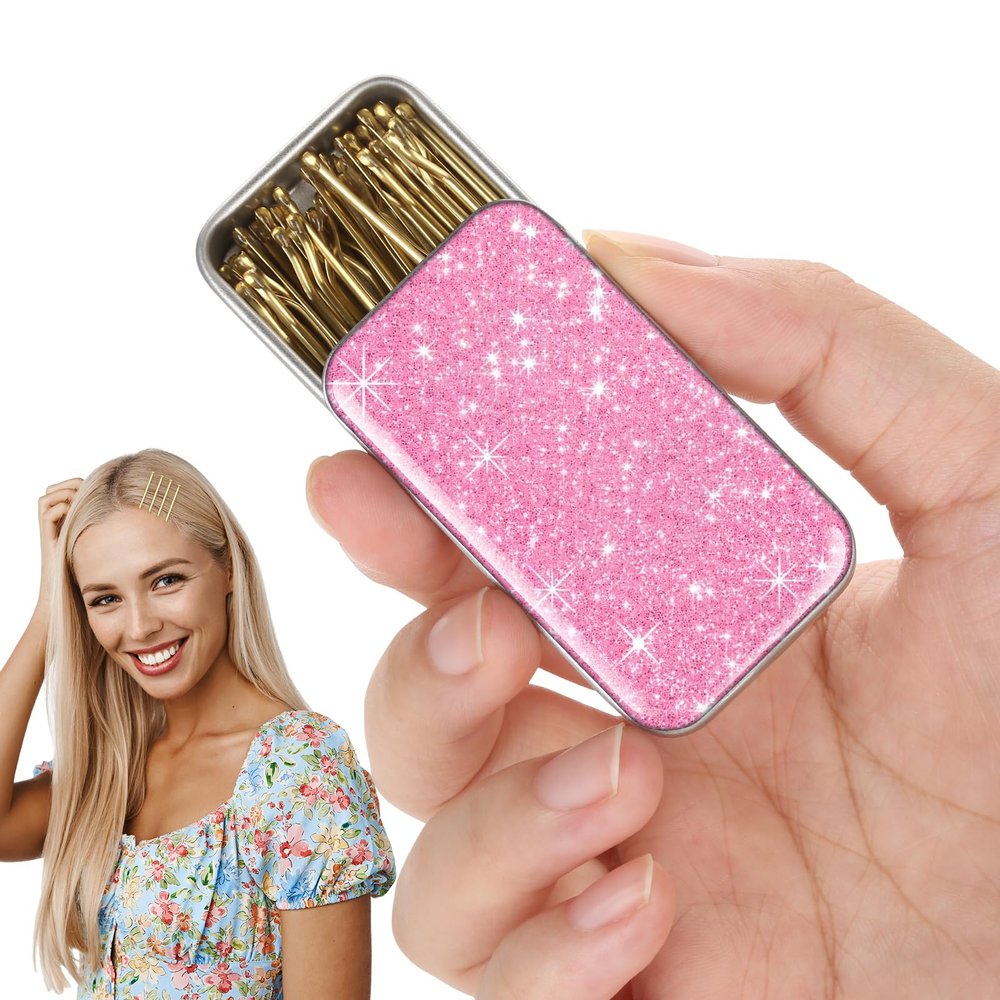 Blonde Bobby Pins, Pain-Free Hair Clips, Best Size 2in for Women and Girls (Golden -05)