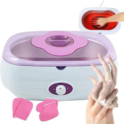 Paraffin Wax Bath, 4L Large Capacity Paraffin Wax Machine for Hand Foot, 0-60 Adjustable Temperature, Moisturizing and Exfoliating, for Soft Elbows, Hands, Feet, Arthritis and Joint.(Pink)
