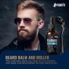 FEBOTE Biotin Beard Growth Kit for Men with Conditioning Oil and 0.25mm Massager Roller, Cedar Serum with Castor and Jojoba Oil, Grooming Softer Thicker Healthier-Looking Mustache Beard Care view 2