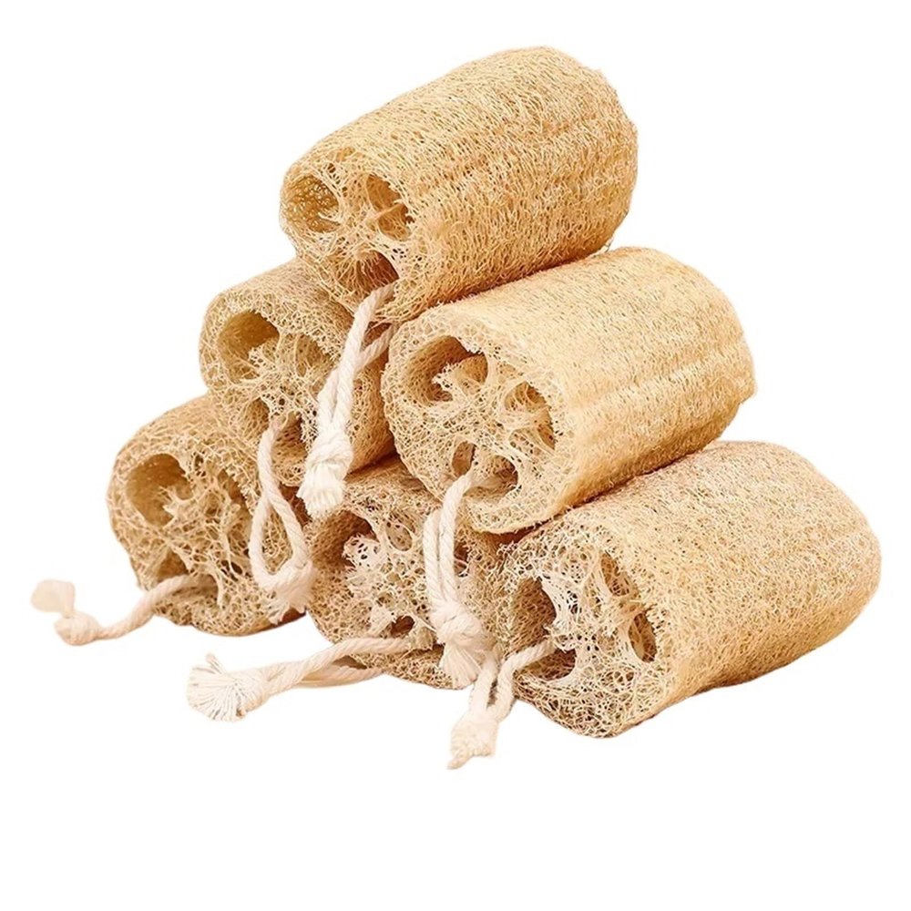 1/2/3pcs Natural Loofah Washing Brushes Luffa Loofa Bath Body Shower Sponge Kitchen Cleaing Scrubber Bathroom Accessories(1 pcs)