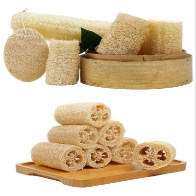 1pcs Natural Bath Loofah Exfoliating Body Sponge with Rope Loofah Scrubber for Skin Care Spa Shower Body Bath Brush