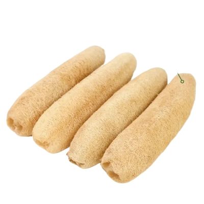 4PCS Natural Organic Loofah for Exfoliating Skin Loofah Shower, Use with Body Scrubber in Bath Shower