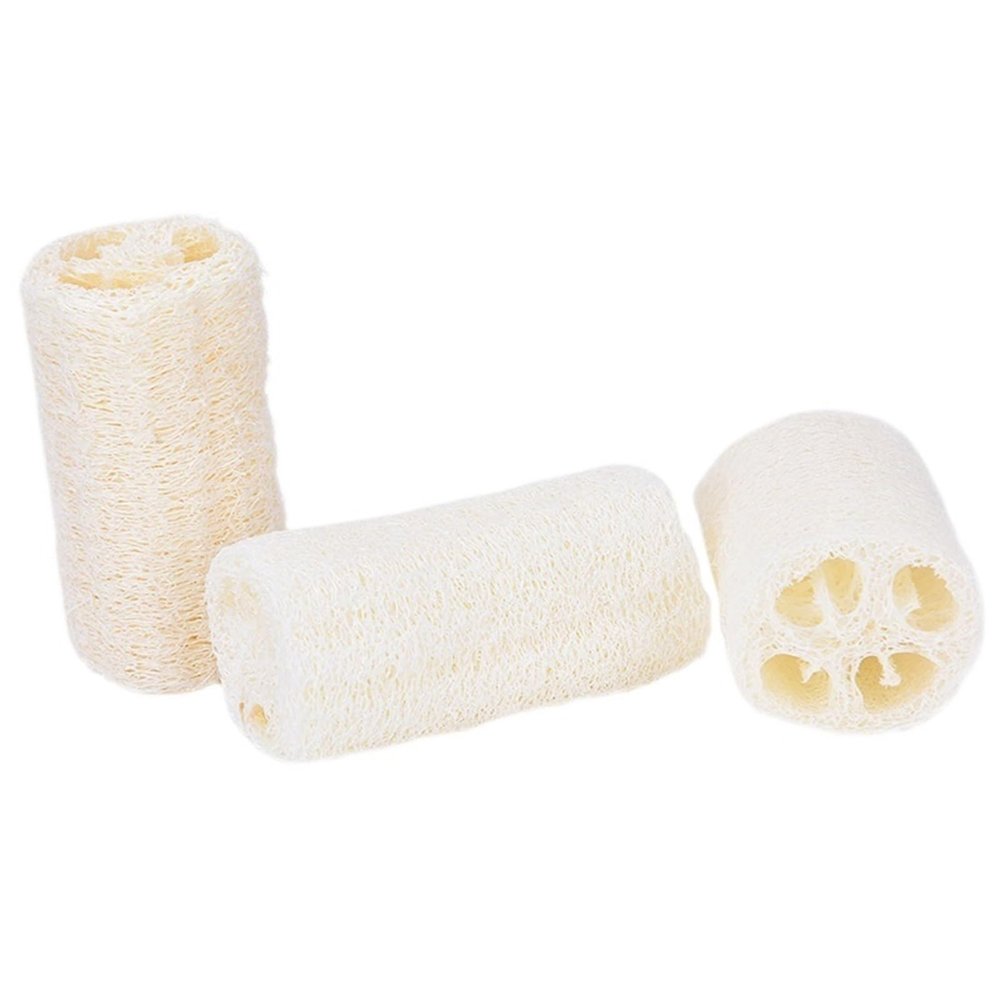10pcs/1pc Natural Loofah Sponge Bath Rub Exfoliate Bath Glove Oval Bath face Towel(1pc 10cm)
