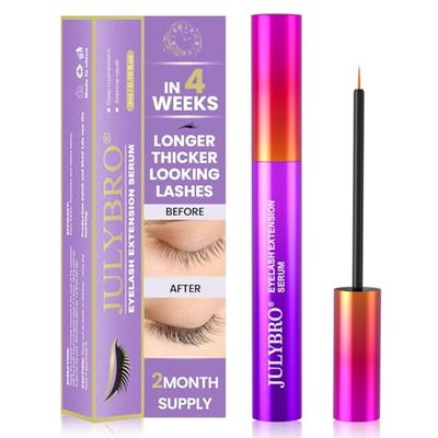 Advanced Eyelash Growth Serum - Achieve Fuller, Longer & Thicker Lashes,Safe for Sensitive Eyes & Lash Extensions (3mL Supply)