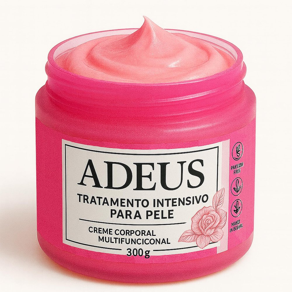ADEUS Pink Rose Intensive Cream Firming Anti-Cellulite & Stretch Mark Body Rosa Crema with Asiatica & Seaweed Extract Moisturizing & Smoothing Skincare 300 g (300g, Pink Rose)