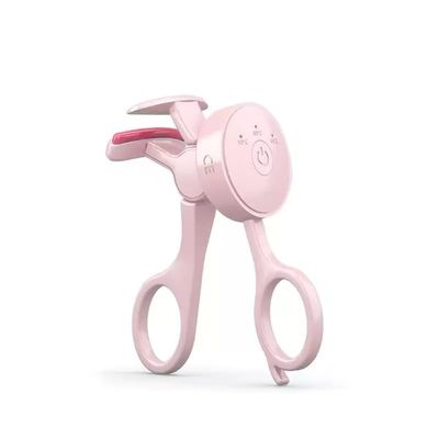 2025 C-Shape Heated Eyelash Curler - 24H All-Day Hold, 3-Temp Settings, 5S Fast Heat, USB Rechargeable, Frameless Wide-Angle Design with Heat-Resistant Silicone (Pink)