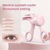 2025 C-Shape Heated Eyelash Curler - 24H All-Day Hold, 3-Temp Settings, 5S Fast Heat, USB Rechargeable, Frameless Wide-Angle Design with Heat-Resistant Silicone (White) view 2
