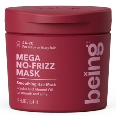 Being MEGA Moisturizing Hair Mask for Curly and Coily Hair with Cocoa Oat Extract, No-Frizz Formula, 12 fl oz Pack of 1