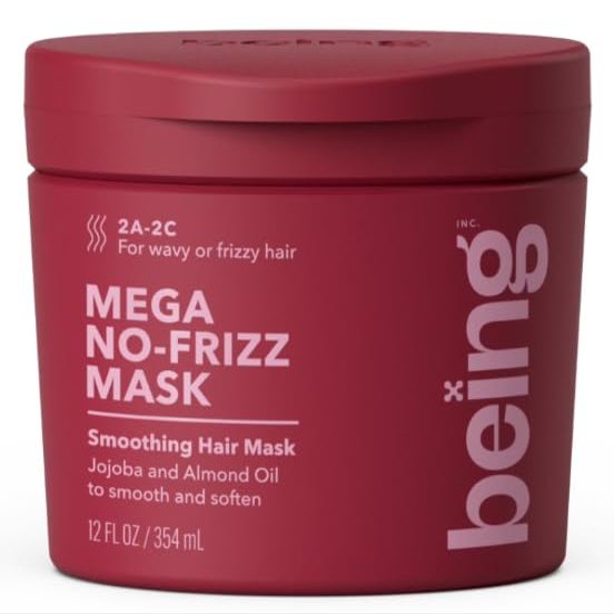 Being MEGA Moisturizing Hair Mask for Curly and Coily Hair with Cocoa Oat Extract, No-Frizz Formula, 12 fl oz Pack of 1