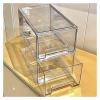 ADETSES Desktop Pull-out Bathroom Storage Box Pillbox Rack Medicine Multi-layer DIY Stackable Transparent Visual Make-up(2Trans WM) view 4