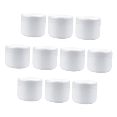 LIFKOME 10Pcs Refillable Cream Boxes Cosmetic Sample Containers with Screw Lids Multi-function Sub Boxes for Travel Toiletries Portable Storage