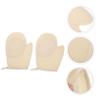 IWOWHERO 2Pcs Exfoliating Loofah Bath Gloves Double-sided Body Scrub Gloves for Gentle Deep Clean Massage Natural Cotton Sponge Material Beige for Shower Spa Skin Care view 4