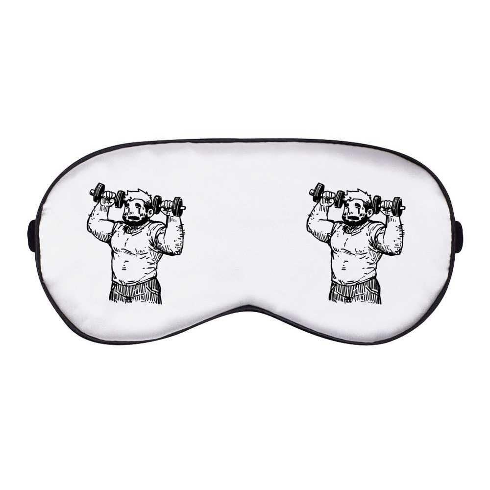 Azeeda 'Guy Lifting Weights' Sleep/Travel Eye Mask (EY00033288)